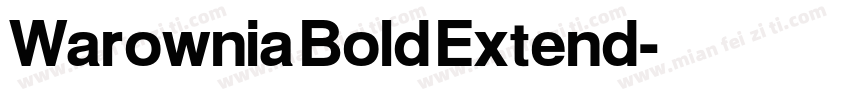 Warownia Bold Extend字体转换